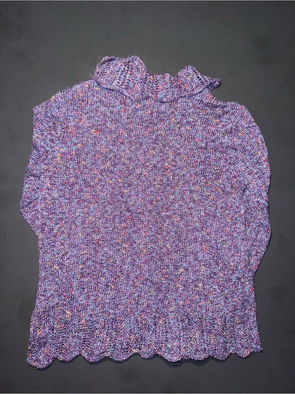 Christopher & Banks Purple Speckled Button-Front Cardigan - Picture 4 of 4